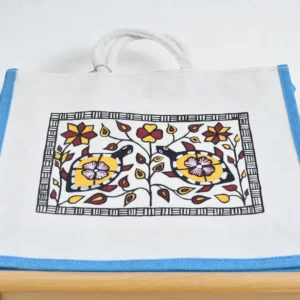 Home birsa craft big jute bag with sohrai painting on shopping bagthis birsa craft big jute bag features authentic sohrai painting, showcasing traditional tribal artistry on a durable, eco friendly shopping bag. crafted from natural jute fibers, it offers strength and sustainability, making it ideal for everyday use. the intricate sohrai motifs add cultural value and aesthetic appeal, perfect for those who appreciate handcrafted, artisanal products with a meaningful heritage.